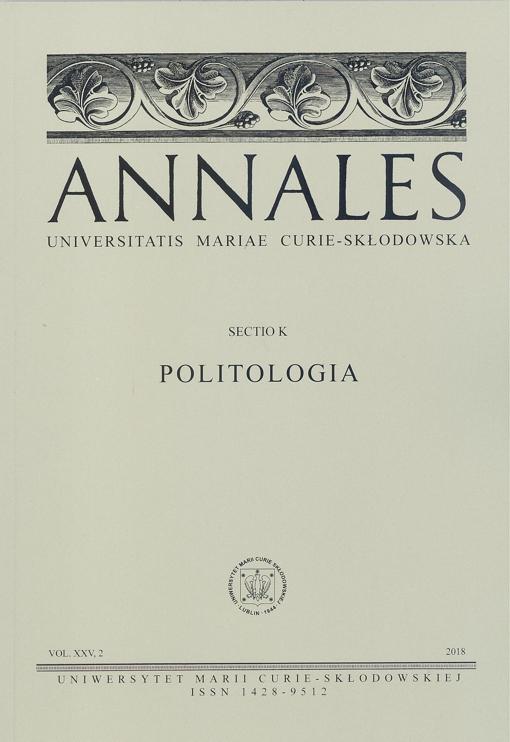Okładka: Annales UMCS, sec. K (Politologia) vol. XXV, 2