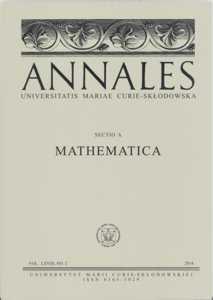 Okładka: Annales UMCS, sec. A (Mathematica), vol. LXVIII, NO. 2