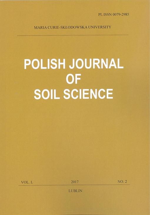 Okładka: Polish Journal of Soil Science vol. L, NO. 2/2017
