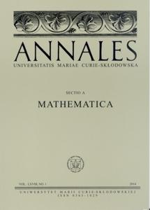Okładka: Annales UMCS sec. A (Mathematica), vol. LXVIII, No.1 